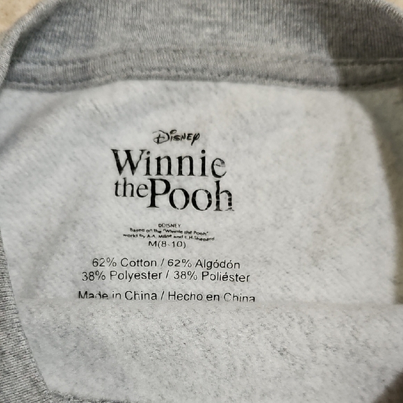 Disney Winnie the Pooh Friends Gray Crewneck Sweatshirt Size M Classic Vintage - Picture 4 of 6